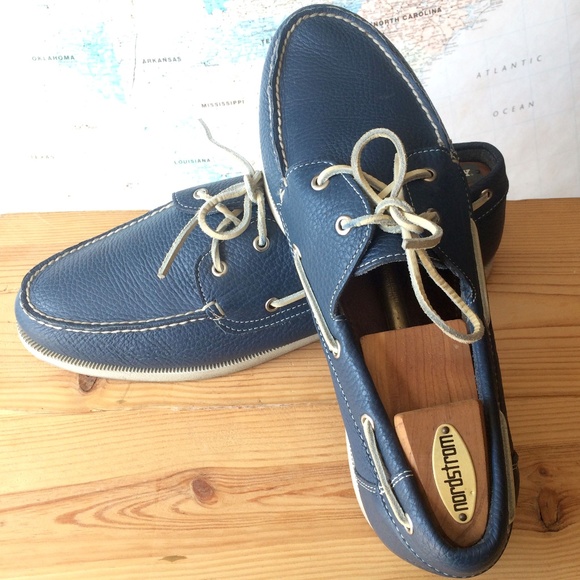 Cole Haan Blue Leather Dominick Boat 